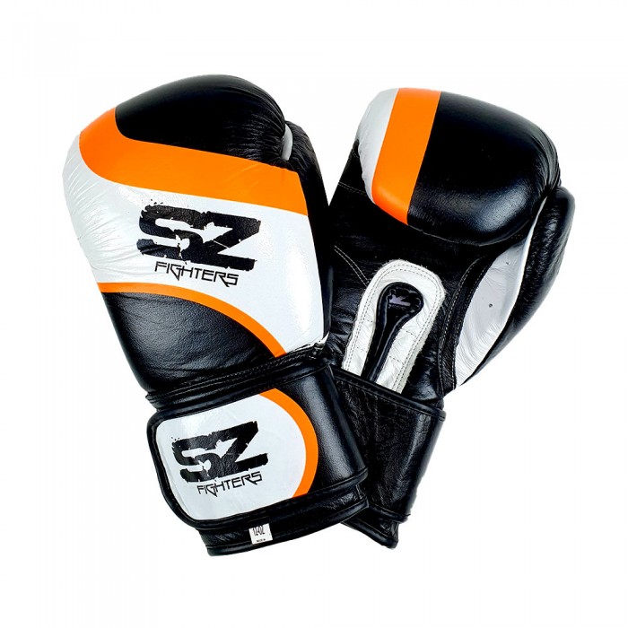 SZ Fighters - Боксови ръкавици Естествена кожа - Warrior - Black​